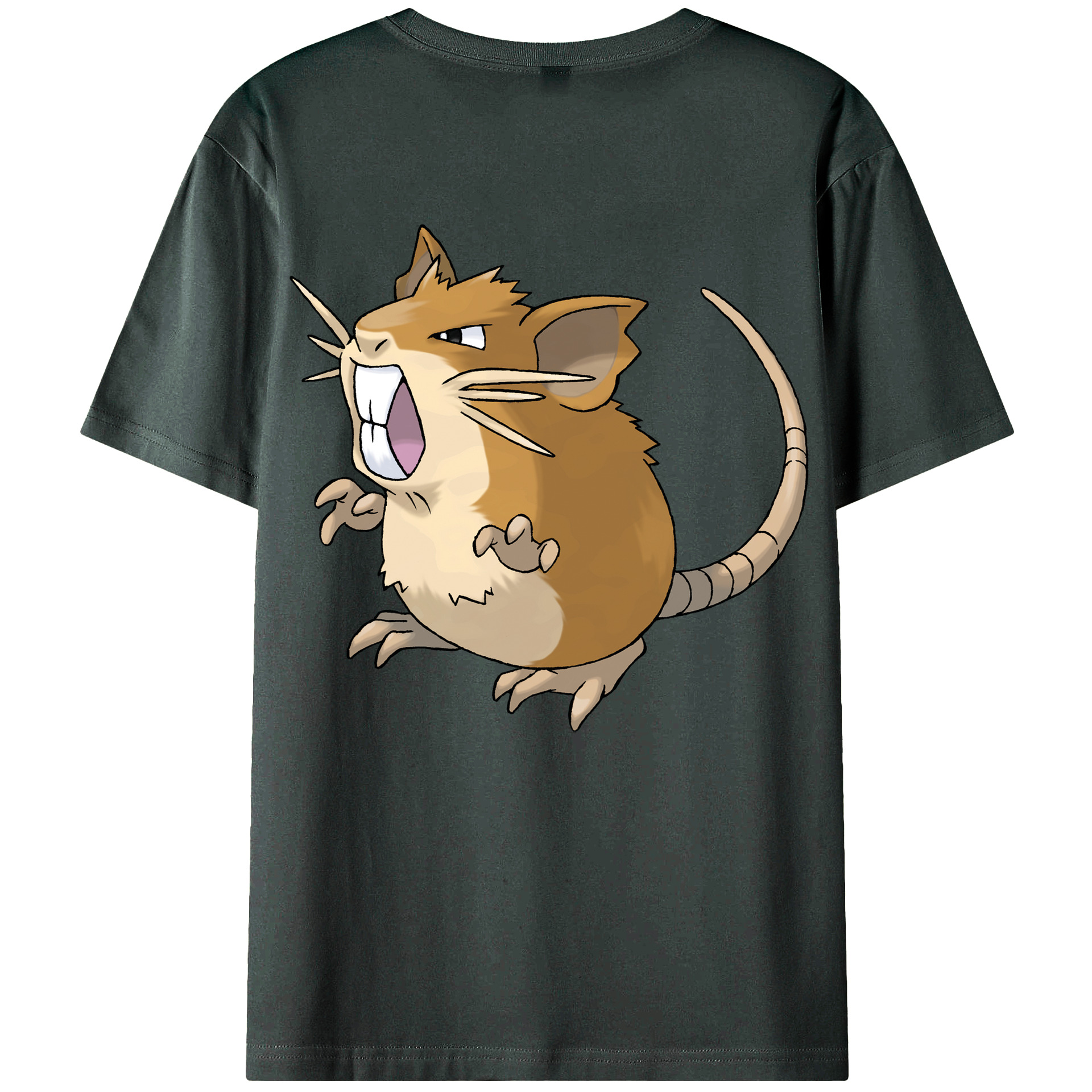 （画像用） ポケットモンスター Pokémon 綿100％ メンズ半袖Tシャツ（バックプリント） 通気性